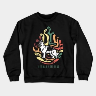 German shepherd | Retro design for Dog Lovers Crewneck Sweatshirt